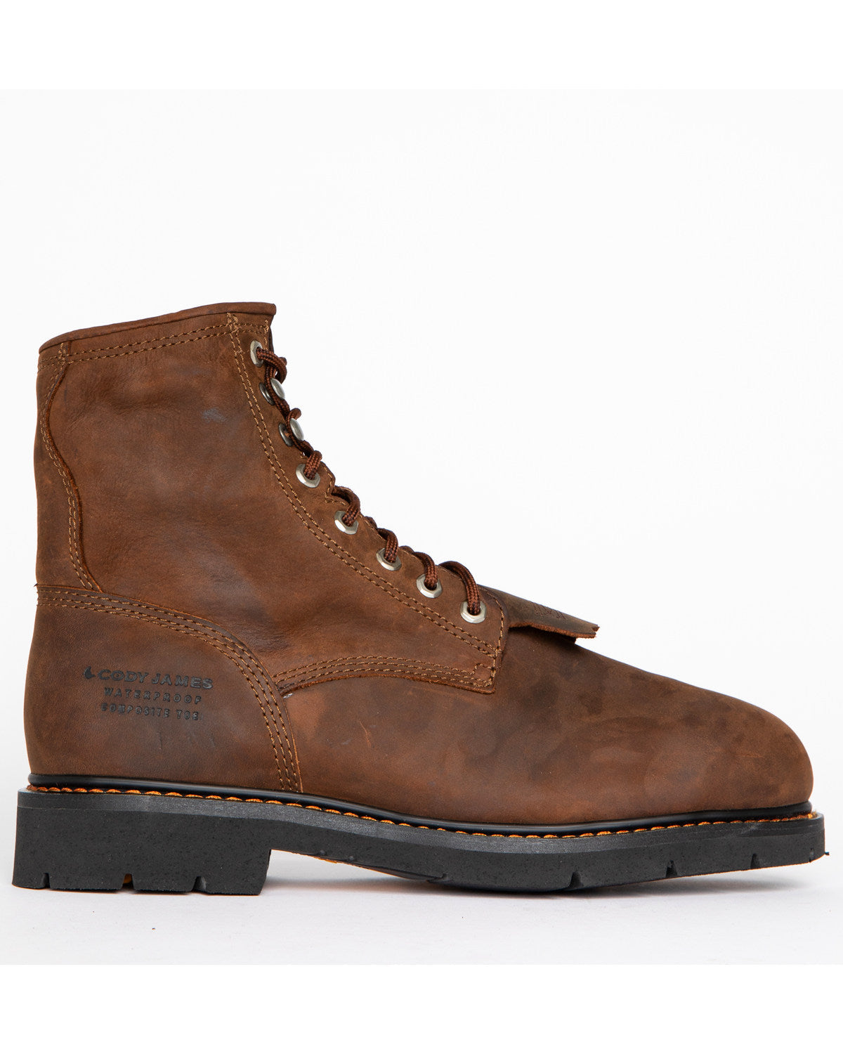 Men's 8" Mustang Lace-Up Kiltie Waterproof Work Boots - Com