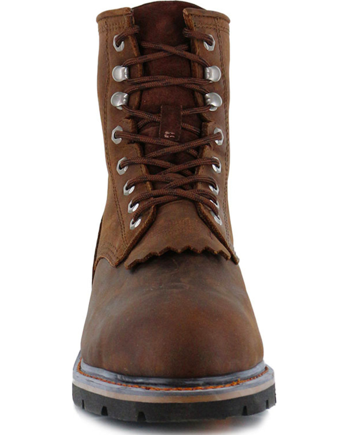 Men's 8" Mustang Lace-Up Kiltie Waterproof Work Boots - Com