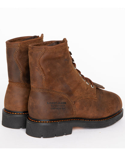 Men's 8" Mustang Lace-Up Kiltie Waterproof Work Boots - Com