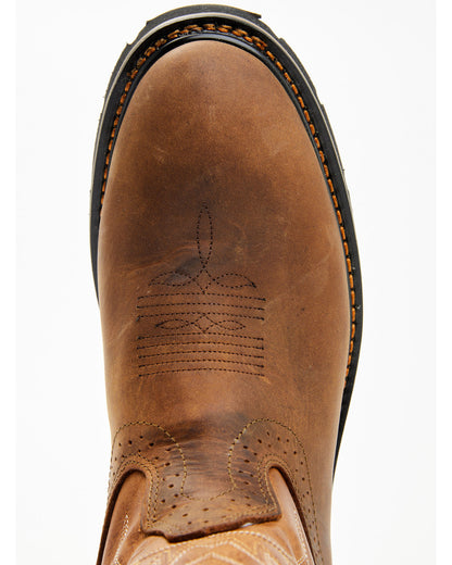 Men's Mustang Pull-On Waterproof Work Boots - Soft Toe