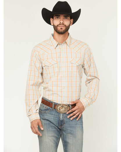 Men's Tanhue Plaid Print Long Sleeve Snap Western Shirt