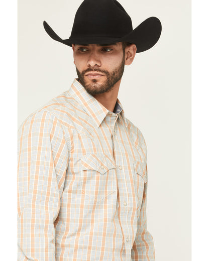 Men's Tanhue Plaid Print Long Sleeve Snap Western Shirt