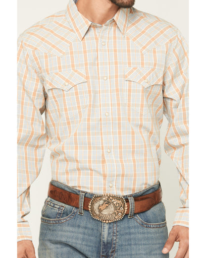 Men's Tanhue Plaid Print Long Sleeve Snap Western Shirt