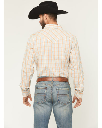Men's Tanhue Plaid Print Long Sleeve Snap Western Shirt