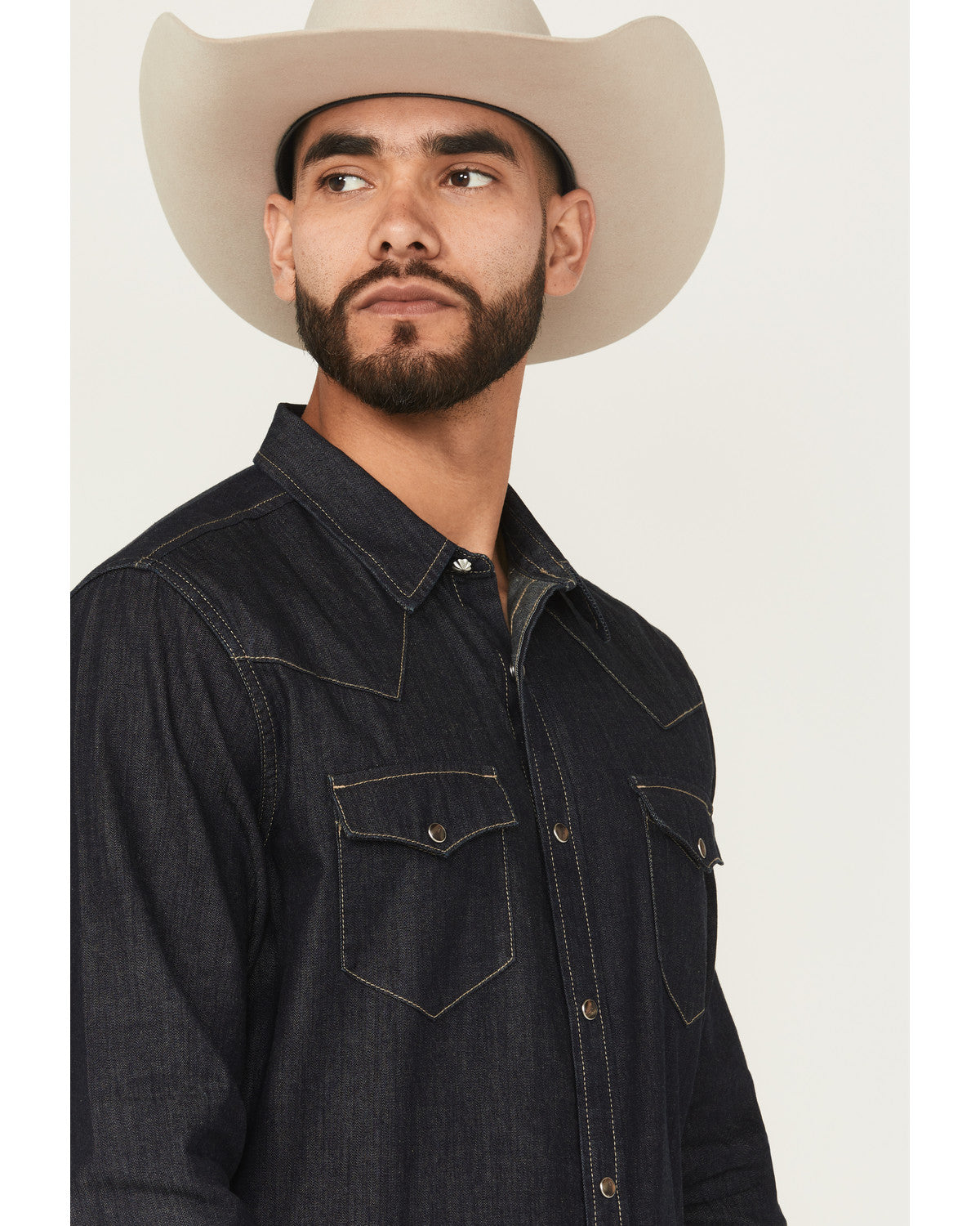 Black 1978® Men's Long Sleeve Snap Denim Western Shirt