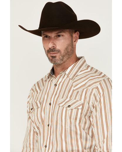 Men's Sierra Southwestern Striped Long Sleeve Snap Western