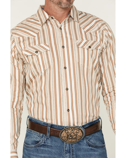 Men's Sierra Southwestern Striped Long Sleeve Snap Western