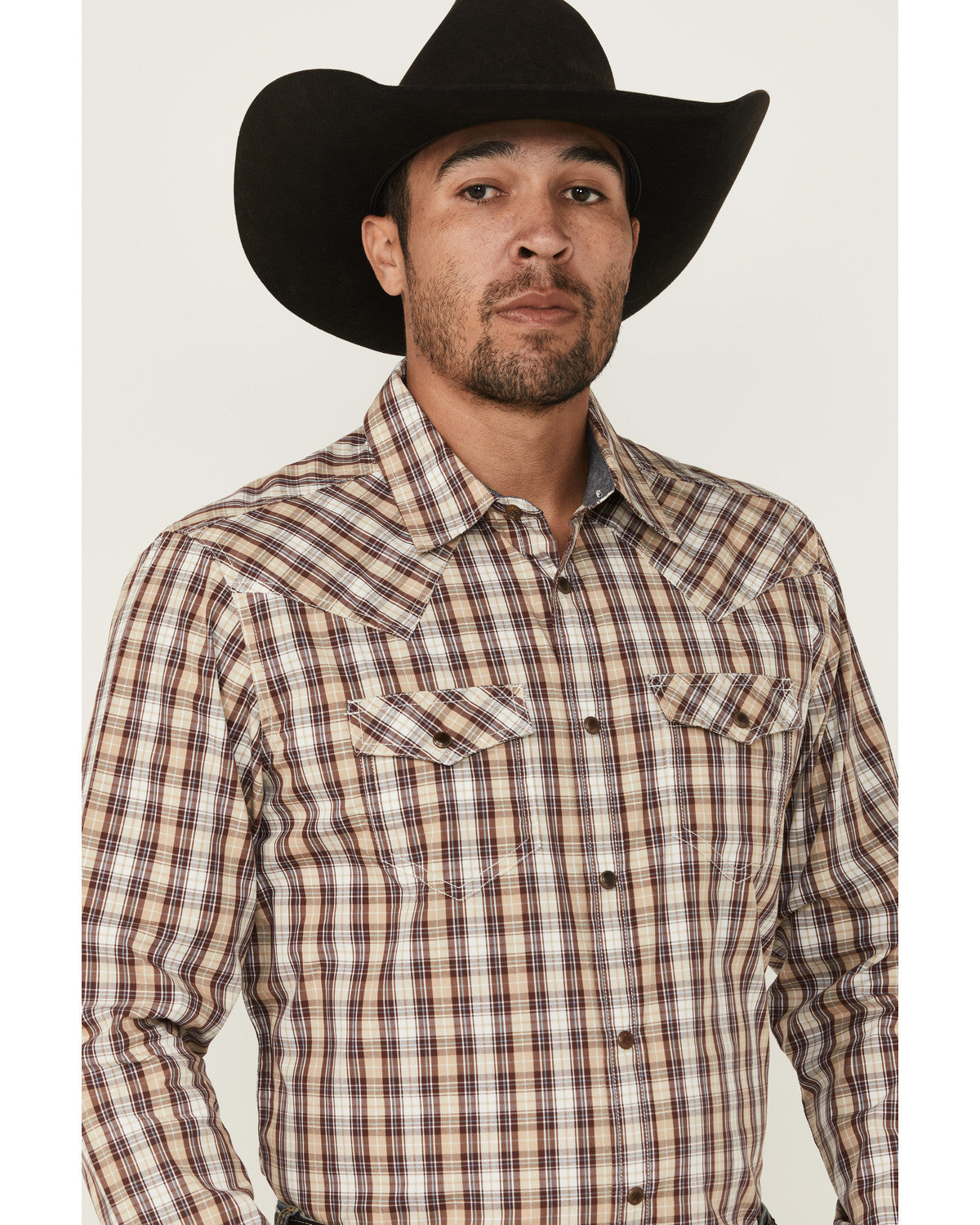 Men's Bradford Plaid Print Long Sleeve Snap Western Shirt