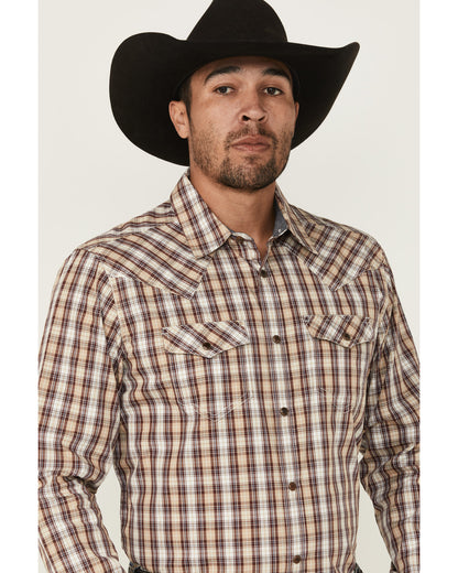 Men's Bradford Plaid Print Long Sleeve Snap Western Shirt