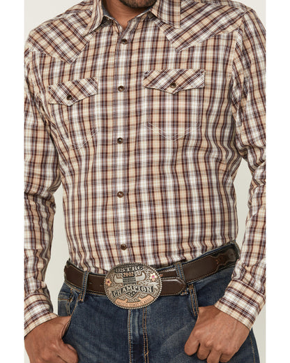 Men's Bradford Plaid Print Long Sleeve Snap Western Shirt