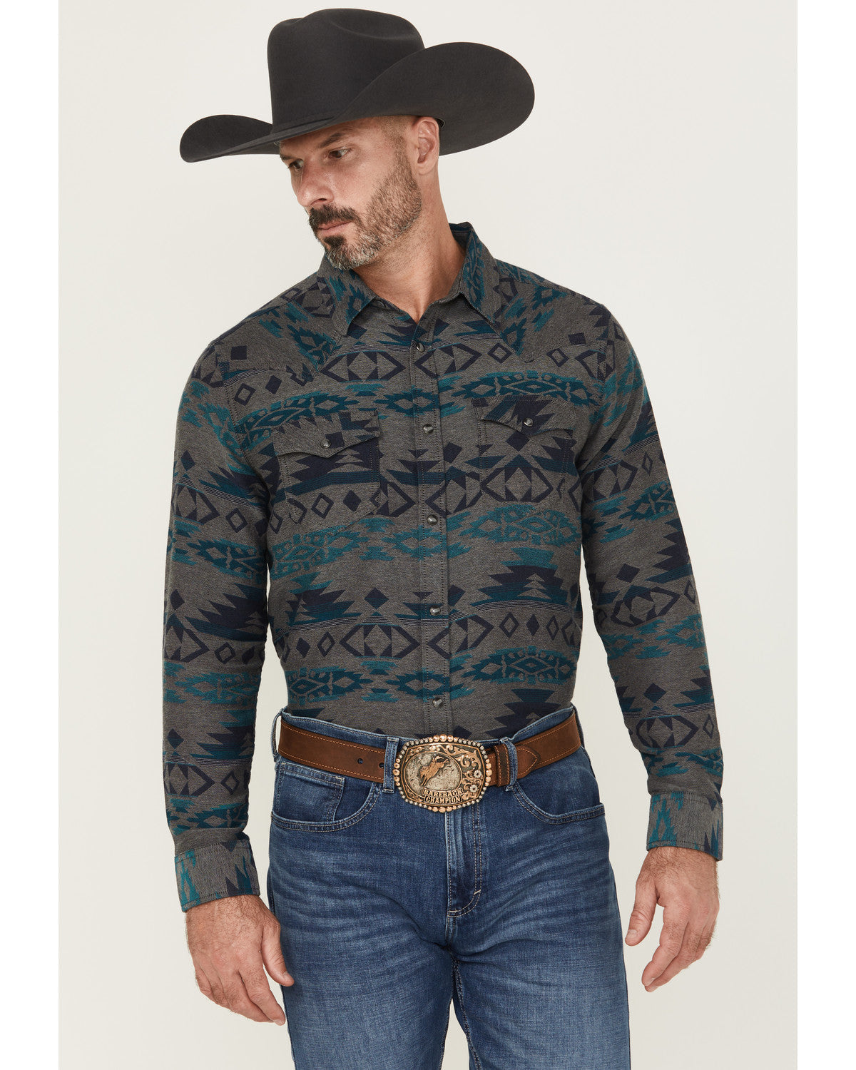 Men's Julian Southwestern Print Long Sleeve Snap Western Sh