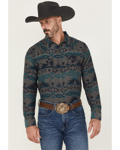 Men's Julian Southwestern Print Long Sleeve Snap Western Sh