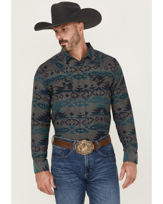 Men's Julian Southwestern Print Long Sleeve Snap Western Sh