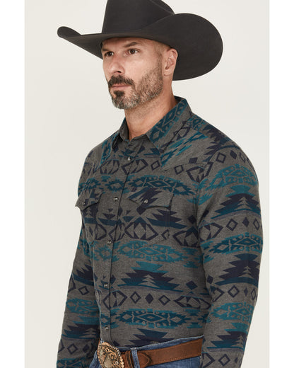 Men's Julian Southwestern Print Long Sleeve Snap Western Sh