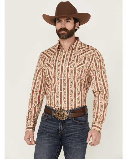 Men's Stillwell Paisley Print Long Sleeve Snap Western Shir