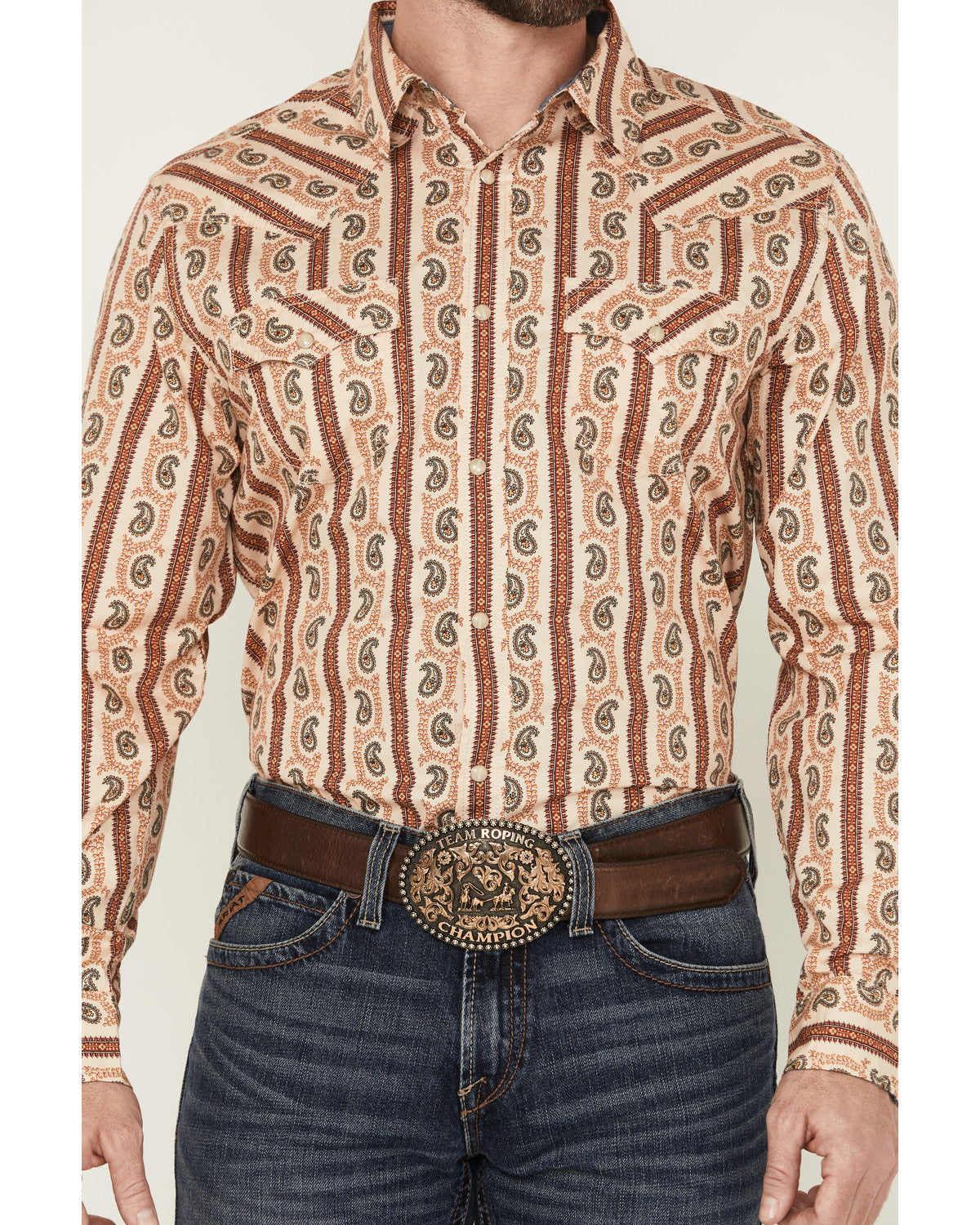Men's Stillwell Paisley Print Long Sleeve Snap Western Shir
