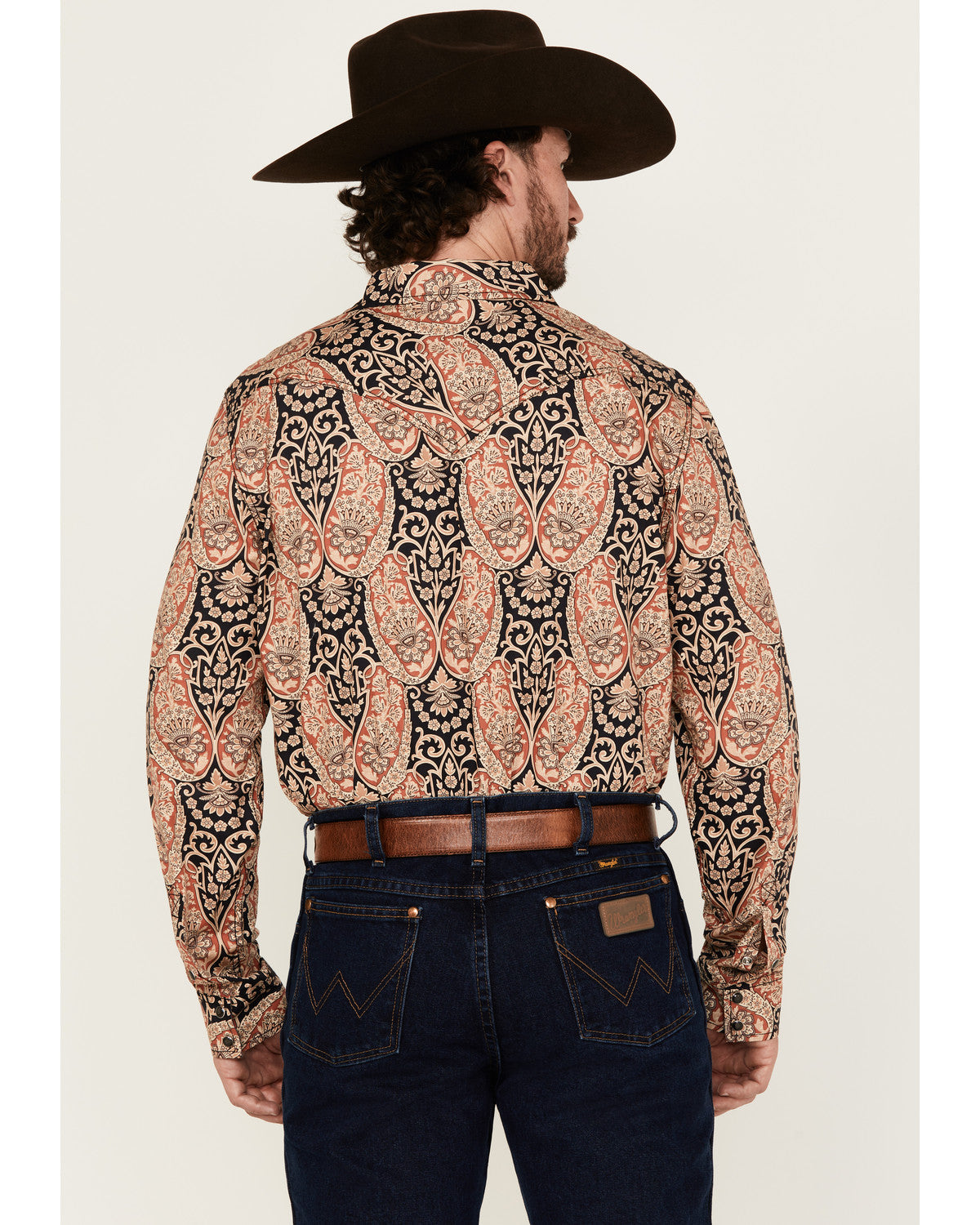 Men's Graysill Medallion Print Long Sleeve Snap Western Shi