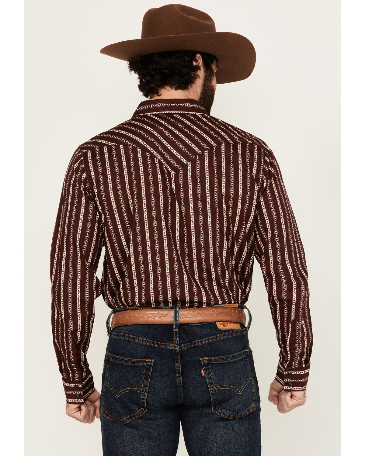 Men's Hansen Vertical Striped Wallpaper Print Long Sleeve S