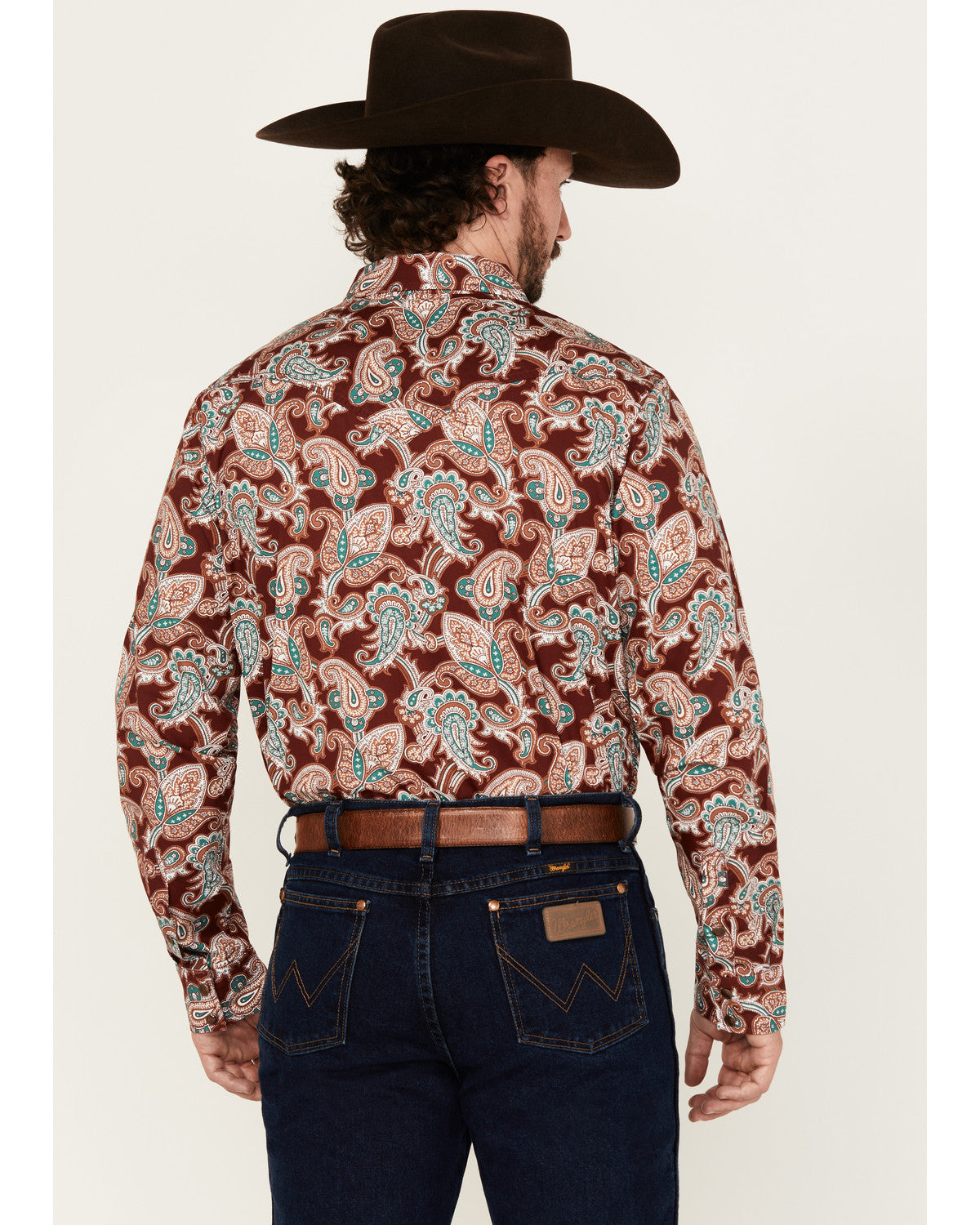 Men's Noah Paisley Print Long Sleeve Snap Western Shirt