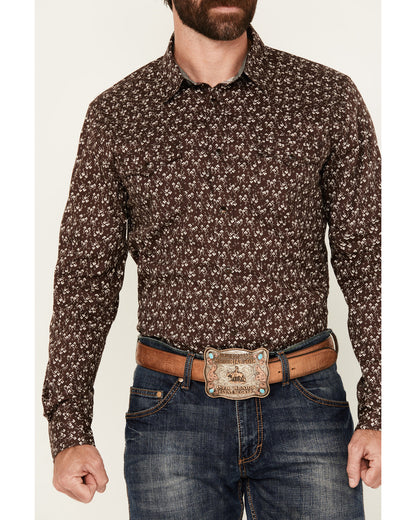 Men's Garrison Floral Print Long Sleeve Snap Western Shirt