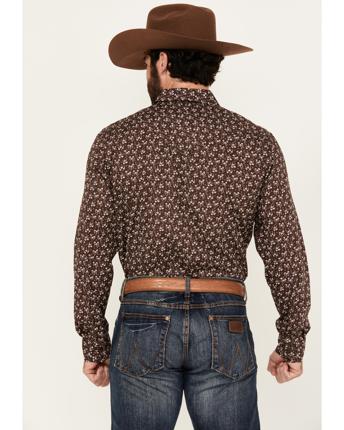 Men's Garrison Floral Print Long Sleeve Snap Western Shirt
