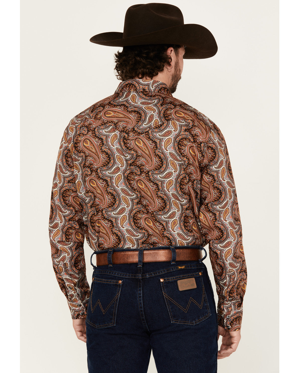 Men's Dennis Paisley Print Long Sleeve Snap Western Shirt
