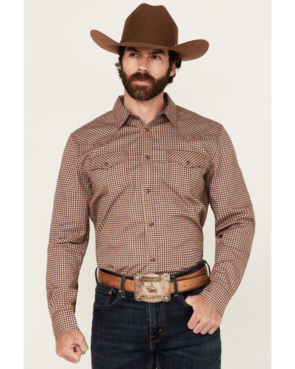Men's Ramon Plaid Print Long Sleeve Snap Western Shirt