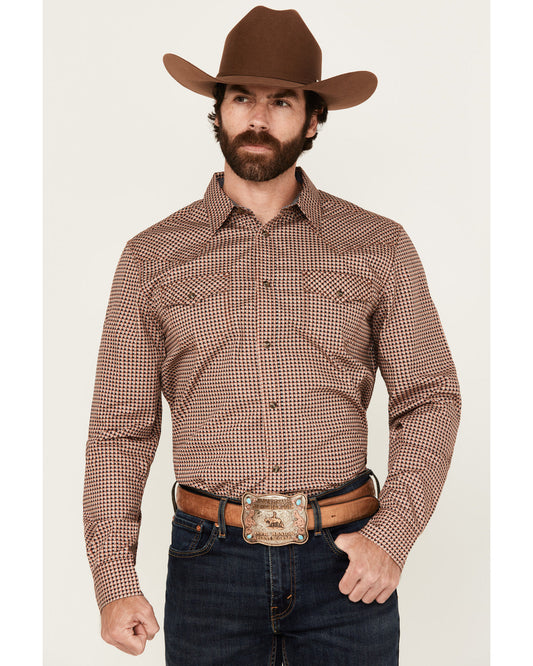 Men's Ramon Plaid Print Long Sleeve Snap Western Shirt