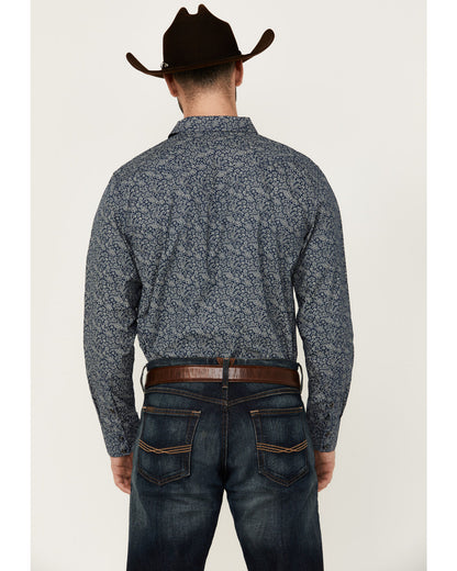 Men's Grande Floral Print Long Sleeve Pearl Snap Western Sh