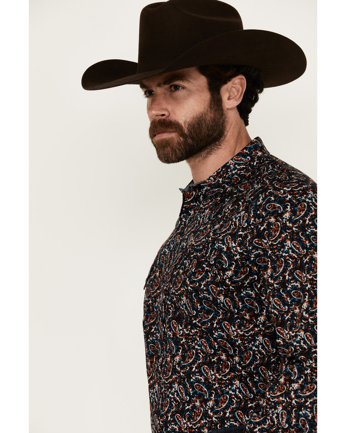 Men's Take Flight Paisley Print Long Sleeve Snap Western Sh
