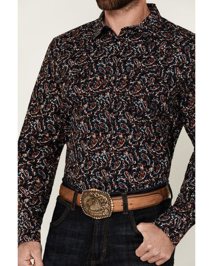 Men's Take Flight Paisley Print Long Sleeve Snap Western Sh