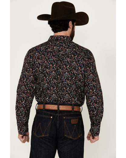 Men's Take Flight Paisley Print Long Sleeve Snap Western Sh
