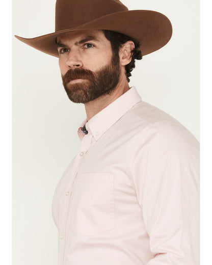 Men's Performance Twill Solid Long Sleeve Button-Down Stret