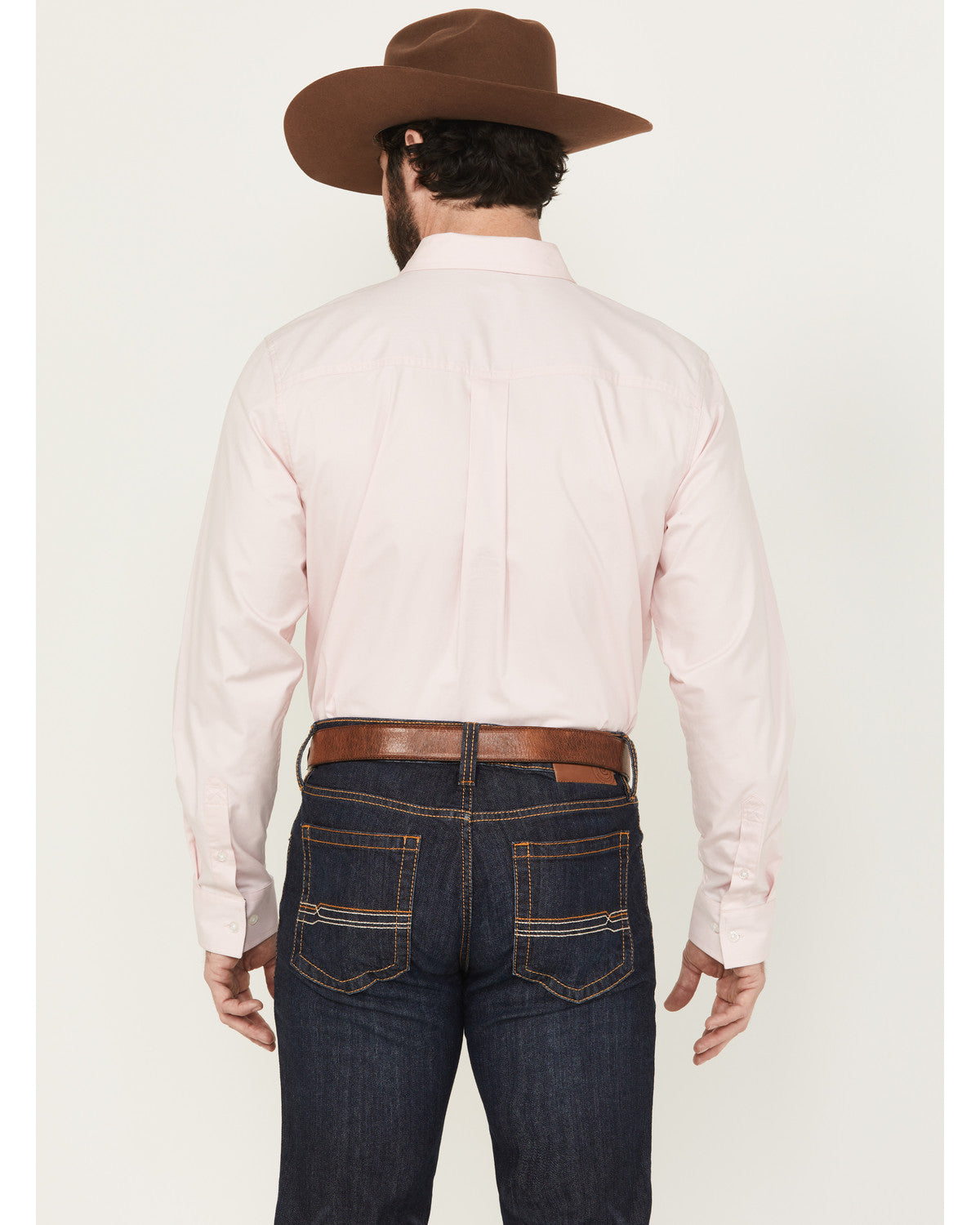 Men's Performance Twill Solid Long Sleeve Button-Down Stret