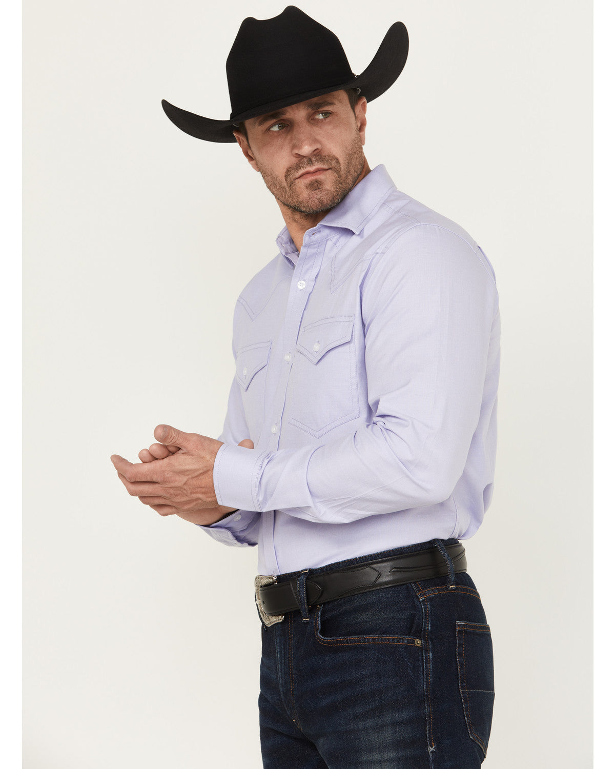 Black 1978® Men's Lawman Solid Long Sleeve Button-Down West