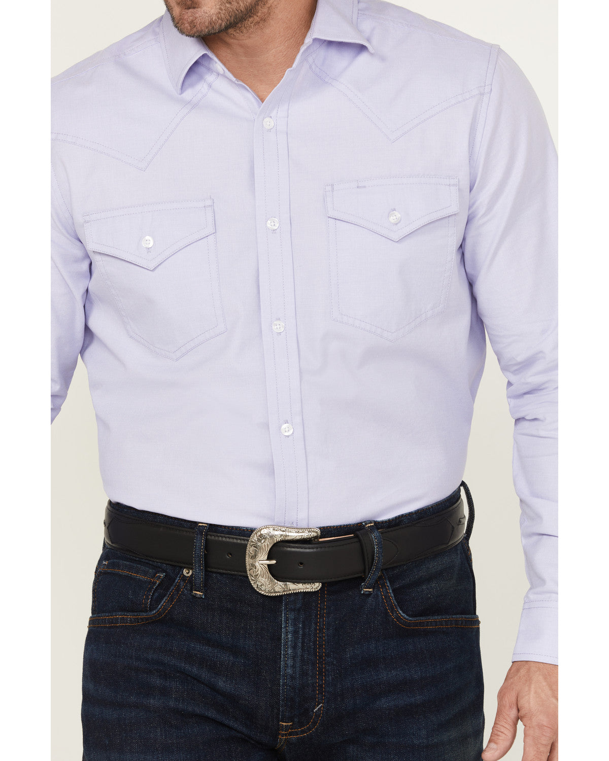 Black 1978® Men's Lawman Solid Long Sleeve Button-Down West