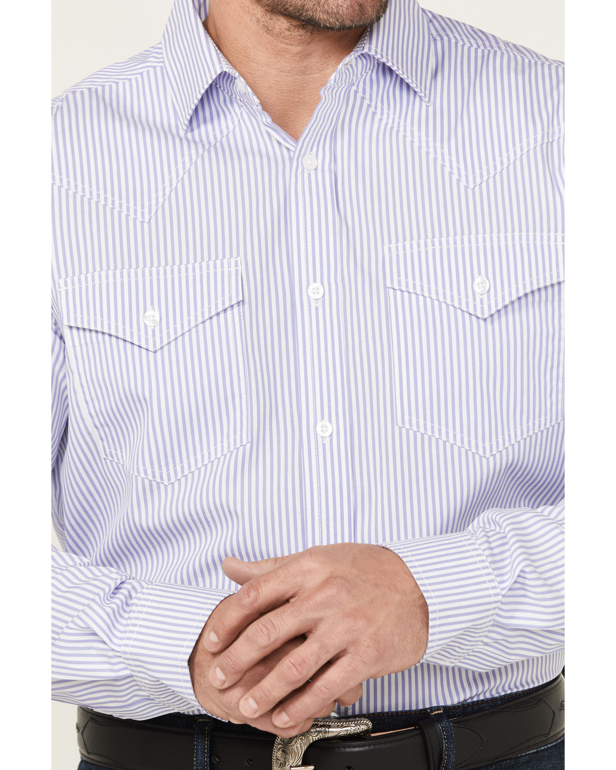 Black 1978® Men's Condor Striped Print Long Sleeve Button-D
