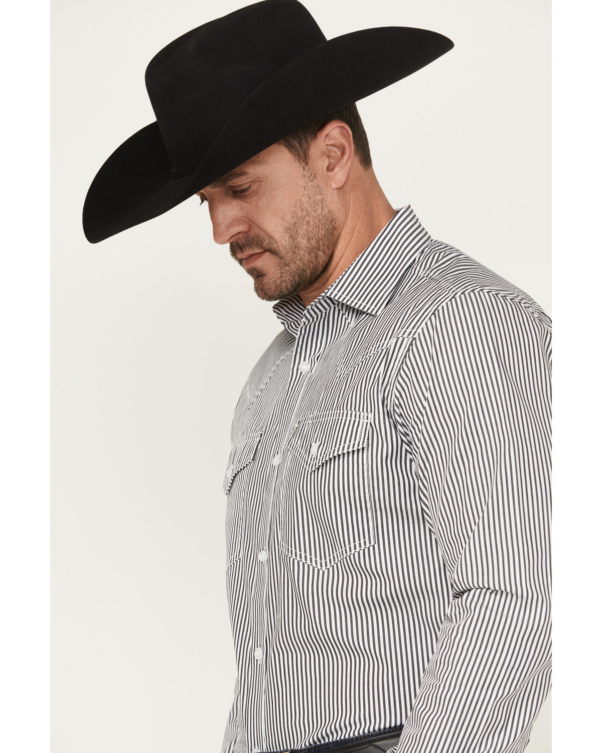 Black 1978® Men's Condor Striped Print Long Sleeve Button-D