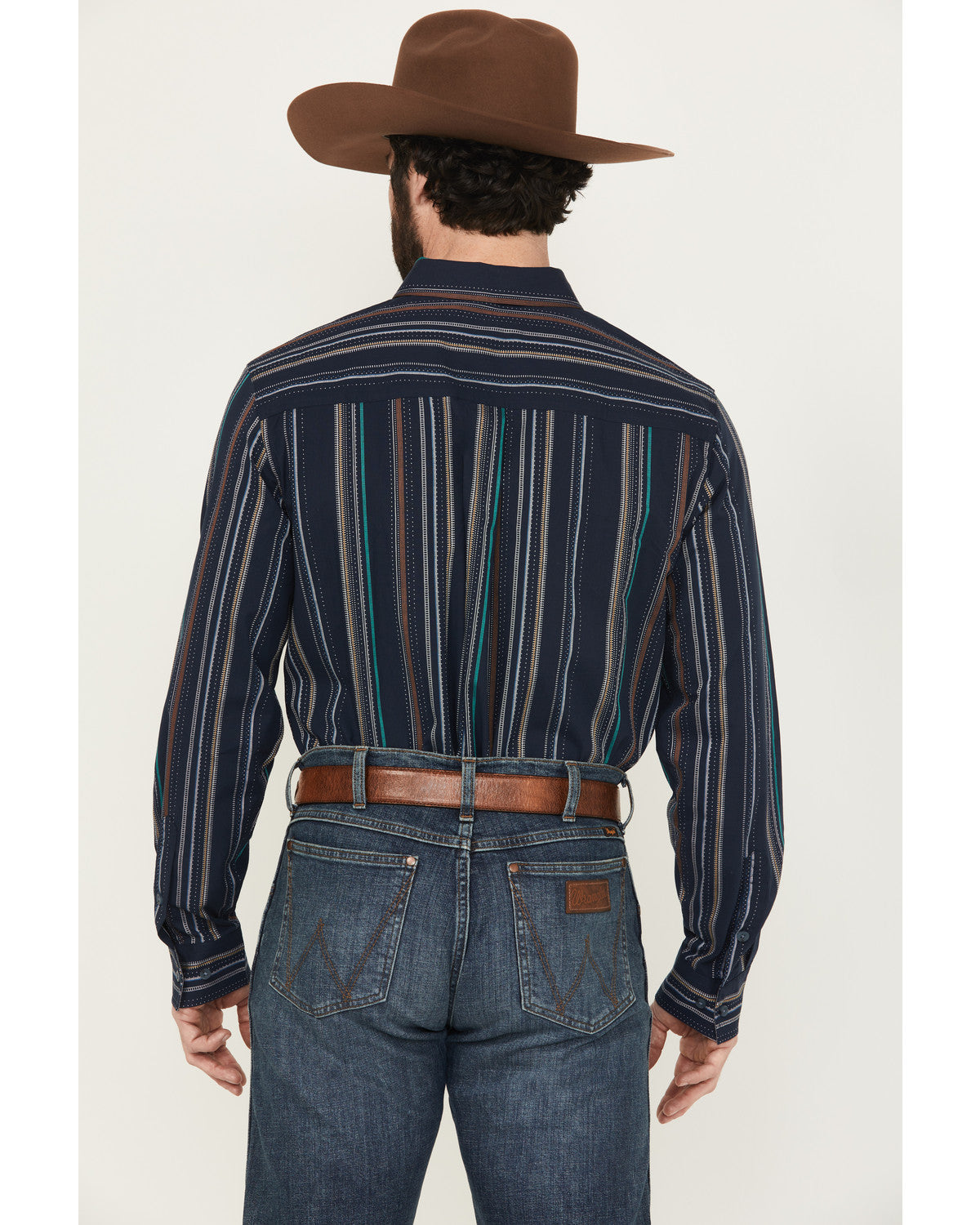 Men's Blake Striped Long Sleeve Button-Down Stretch Western