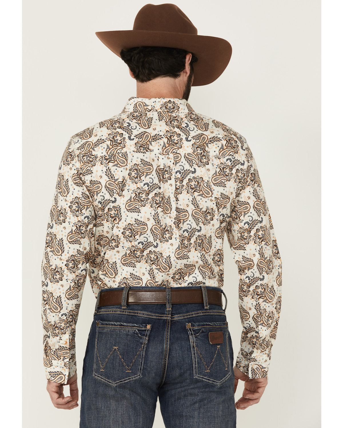 Men's Kendall Paisley Print Long Sleeve Button-Down Stretch