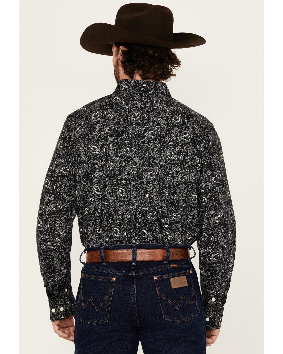 Men's Parker Paisley Print Long Sleeve Button-Down Stretch