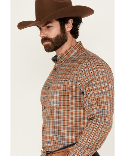Men's Adkins Plaid Print Long Sleeve Button-Down Stretch We