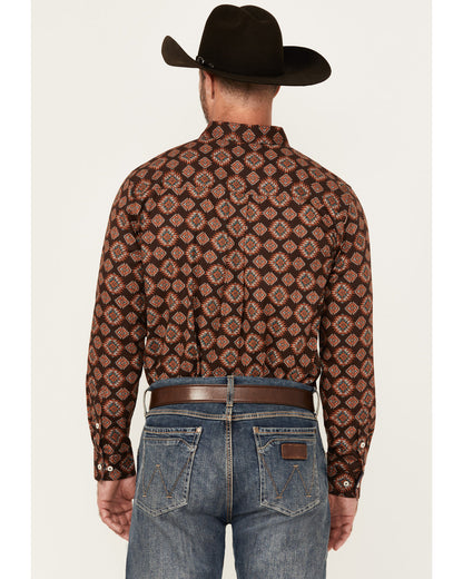 Men's Bite The Bullet Southwestern Print Long Sleeve Button