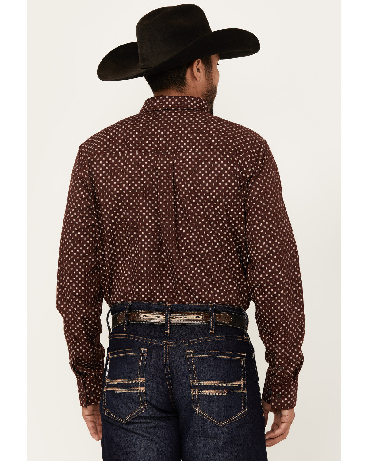 Men's Big Deal Geo Print Long Sleeve Button-Down Stretch We