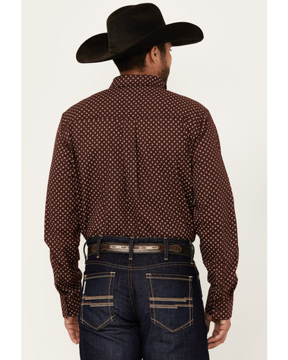 Men's Big Deal Geo Print Long Sleeve Button-Down Stretch We