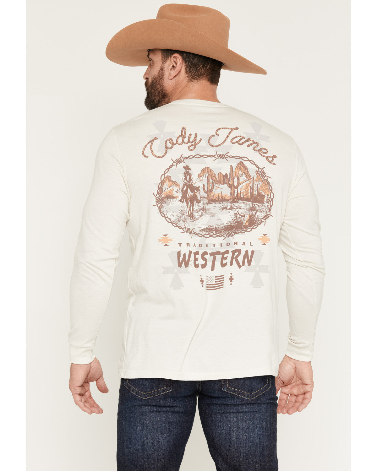 Men's Wild West Long Sleeve Graphic T-Shirt