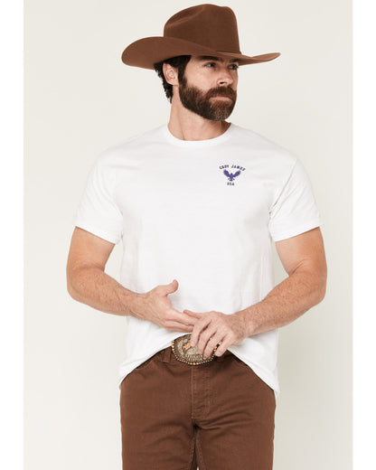Men's USA Eagle Embroidered Short Sleeve Graphic T-Shirt
