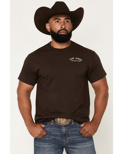 Men's Embroidered Text Short Sleeve Graphic T-Shirt