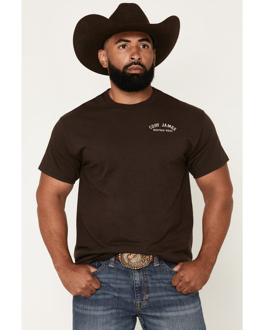 Men's Embroidered Text Short Sleeve Graphic T-Shirt
