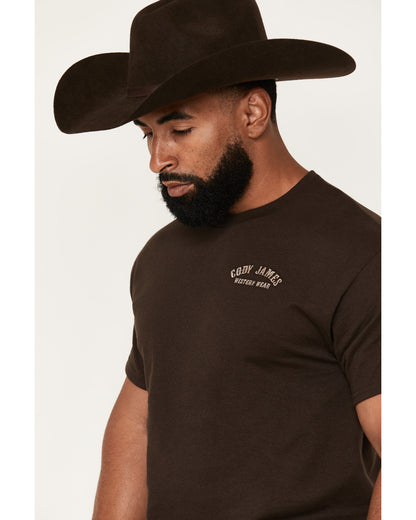 Men's Embroidered Text Short Sleeve Graphic T-Shirt